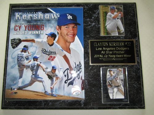 Los Angeles Dodgers Clayton Kershaw 2 Card Collector Plaque