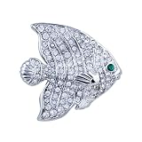 Clear Crystal Tropical Fish Brooches And Pins
