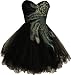Metallic Peacock Embroidered Holiday Party Prom Dress Junior Plus Size, Size: Large, Color: Black