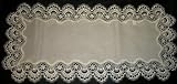 from Maple Textiles Doily/Placemat/Table Runner 16x36 Oval Macrame Vintage Design in Cream
