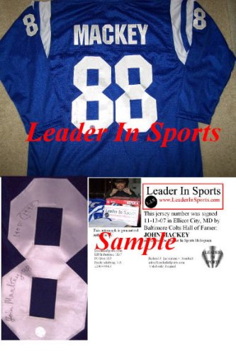 John Mackey Autographed Jersey - Baltimore Colts - NFL Hall of Fame