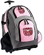 Mizzou Rolling Backpack Deluxe Pink University of Missouri Tigers - Backpacks Bags with Wheels or School Trolley Carry-On Bags - Unique Wheeled Gifts for Girls Ladies- CUTE!