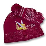 Disney Fairies Girl's Knit Hat and Gloves Set (4-18)