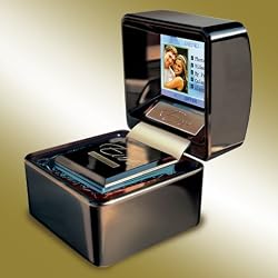 Euricase - Ring Box (Jewelry Keepsake) with LCD for Videos, Audios & Pictures (Silver)