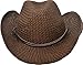 Simplicity Western Men / Women Cowboy Straw Hat with Leather Band