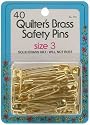 Quilt Safety Pin #3-Brass Sz 3