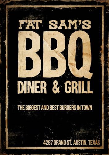 Retro Poster, USA Diner Poster, Size:16.5 inch x 11.7 inch, Cafe Poster, black, Wall Art, Home Decor, Canteen, BBQ Food, Art Print, A3 Poster, Unframed