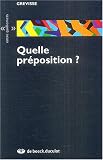 Revue Duculot  / Quelle préposition ?