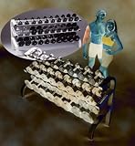 Dumbbell Rack, 15 Pair Triple Level