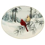 Lenox Winter Greetings Scenic 16-Inch Gold-Banded Fine China Oval Serving Platter by Lenox