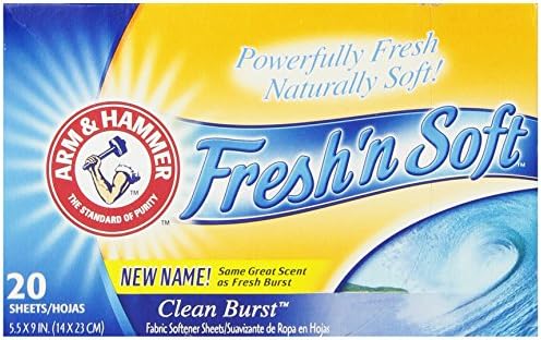 Arm &amp; Hammer Fresh 'N Soft Fabric Softener Sheets, Clean Burst, 20 Count