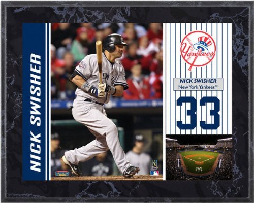 Nick Swisher New York Yankees 8x10 Marble Color Player Plaque