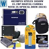 Photo : Olympus Stylus 1050 SW 10.1MP Waterproof / Shockproof Digital Camera (Blue) + Olympus M 2GB xD-Picture-Card Card + Spare Li-42B Battery + ICON Digital Camera Case + Accessory Kit