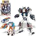 Transformers Cybertron Leader Class: Metroplex with Minicon Drillbit Plus Bonus- Scout Class Clocker