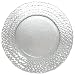 Clear Glass Woven Braid Design Platter 13 1/4"D Set of Two