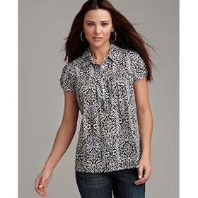 Style&co. Petite Top, Printed Polo