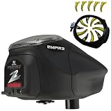 Empire Z2 Prophecy Paintball Hopper w/ Virtue Crown 2 Speed Feed - Black w/ Yellow