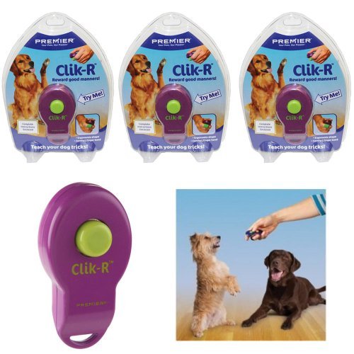 3 Dog Puppy Cat Clik-R Clicker Obedience Behavior Training Tricks Instructions !