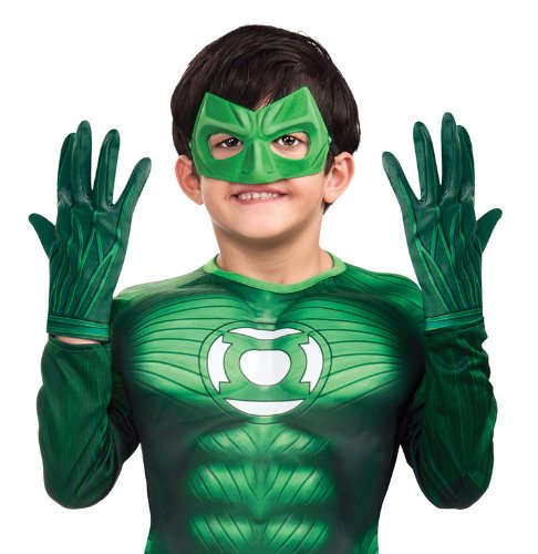 Kids Green Lantern Gloves - Child Std.