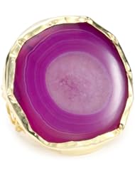 Zariin "The Showstopper" Agate Gold Adjustable Ring