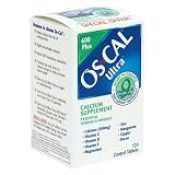 OS-Cal Ultra 600 Plus Calcium Supplement Tablets with 9 Essential Vitamins and Minerals, 120-Count Bottles (Pack of 2)