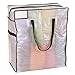 Household Essentials Medium Storage Bag, Clear Polyethylene with Black Trim