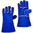 US Forge 400 Welding Gloves Lined Leather, Blue