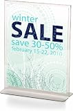 Officemate Upright Vertical Sign Holder, 8.5 x 11 Inches, Clear, 1 Holder (23005)