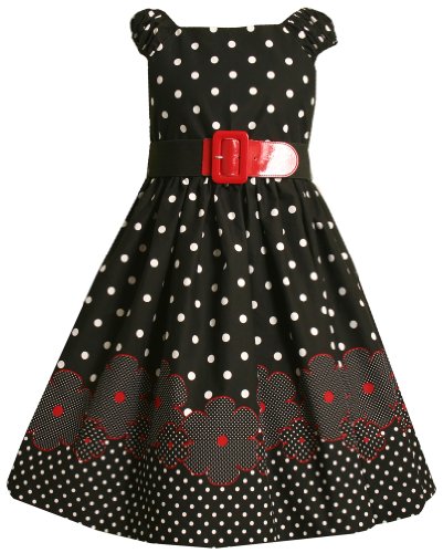 Bonnie Jean  Girls 7-16 Daisy Border Print Dress