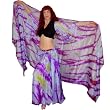 Tie Dyed Silk Skirt in Blues, Greens and Purples