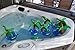 Just-Best Toys for Pool Items - Inflatable Palm Island Drink Holder (6 Packs) with a Mini Air Pump for Fun Water Floats