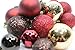 20 Holiday Time Mini Shatterproof Satin Shiny and Glitter Finish Bulb Christmas Ornaments (Gold Red & Brown)