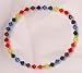Swarovski Crystal and Sterling Silver Chakra Bracelet