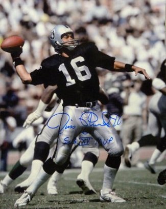 Jim Plunkett Autographed/Hand Signed Oakland Raiders 16x20 Photo SB XV MVP