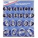 OTC 9850 6 Point Truck Wheel Bearing Locknut Display with 6 Point Sockets