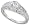 Sterling Silver Vintage Style Engagement ring, w/ a 4mm (.25 ct) Round CZ Stone, 5/16