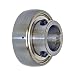 SB204 Axle Insert Mounted Bearing, 2 Bolt, 20mm Inside Diameter, Set screw Lock, Steel, Metric
