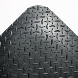 CROWN MATS & MATTING Industrial Deck Plate Antifatigue Mat, Vinyl, 36 x 144, Black