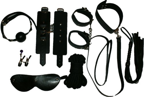 8pcs Set New Black Bondage Kit Bdsm S&m Restraints