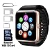 eMARS Smart Watch Bluetooth with 16 GB SD Card and Sim Card Slot for Android Samsung S5/S6/Note 4/5 HTC/Sony/LG and iPhone 5/5S/6/6 Plus Smartphones - Gold