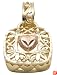 14k Yellow Gold Square w/ Rose Gold Heart Pendant