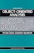 Object Oriented Analysis (2nd Edition) (Yourdon Press Computing Series)