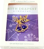 24K Gold Plated Angel with Swarovski Austrian Crystals, a Blank CHARM CARD {R} and an Envelope in a Mailable Gift Box (Patented in 6 Countries)