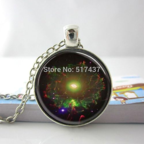 Lawrence Painting Fashion Necklaces For Women Cats Eye Necklace Cats Eye Nebula Glass Tile Necklace Pendant Nebula Necklace