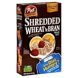 Post Shredded Wheat ' Bran, Spoon Size, 18-Ounce Boxes (Pack of 5)
