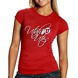 Utah Utes Ladies Crimson Script and Logo T-shirt