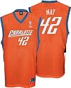 Sean May Orange Reebok NBA Replica Charlotte Bobcats Youth Jersey