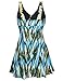 Nonwe Women's Floral Print Backless Shaping Body One Piece Swimwear Swimdress