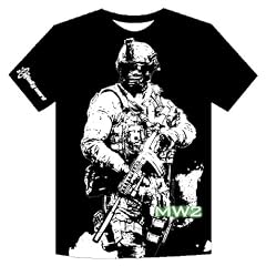 Call of Duty Modern Warfare 2 T-Shirt - Soldier, Black, XL