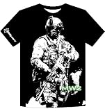 Call of Duty Modern Warfare 2 T-Shirt - Soldier, Black, M
